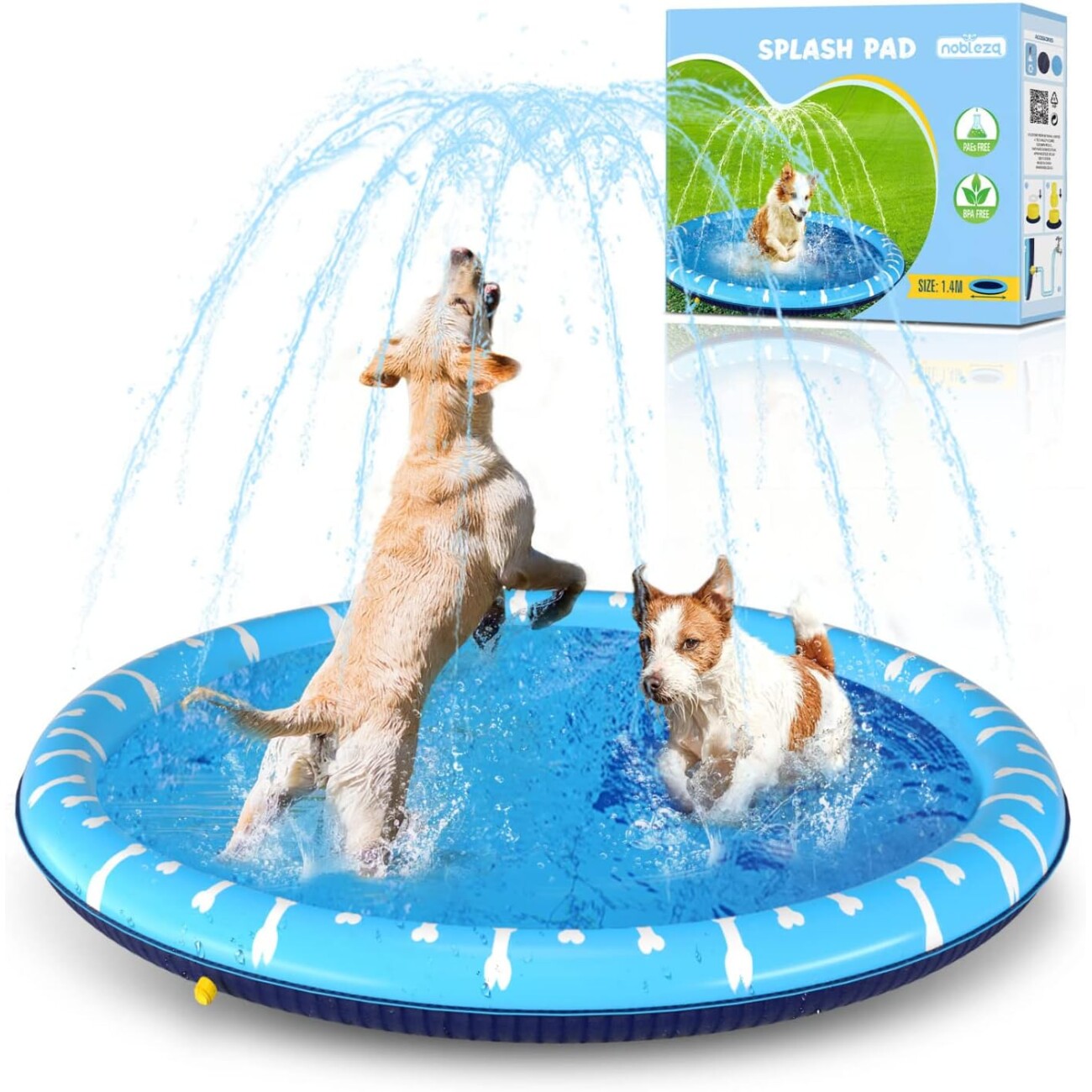 nobleza - Hundepool mit Sprinkler für Hunde 1,7 Meter