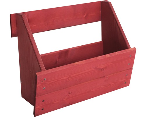 Verticale verhoogde bedbak voor schuttingelement Joris 48x20,5x37 cm Zweeds rood