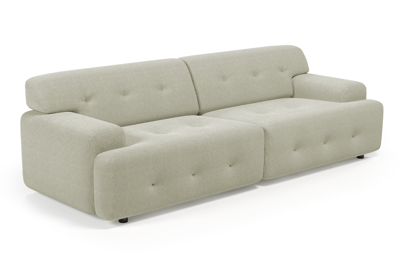 Bob 3-seter Tekstil Mito 60 Tan med sorte ben.