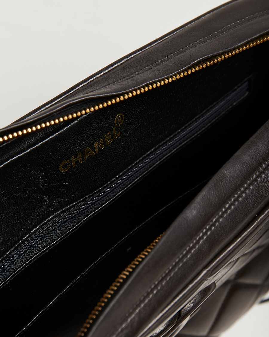 Chanel Pre-Owned Tassel Flap Shoulder Bag Black Lambskin