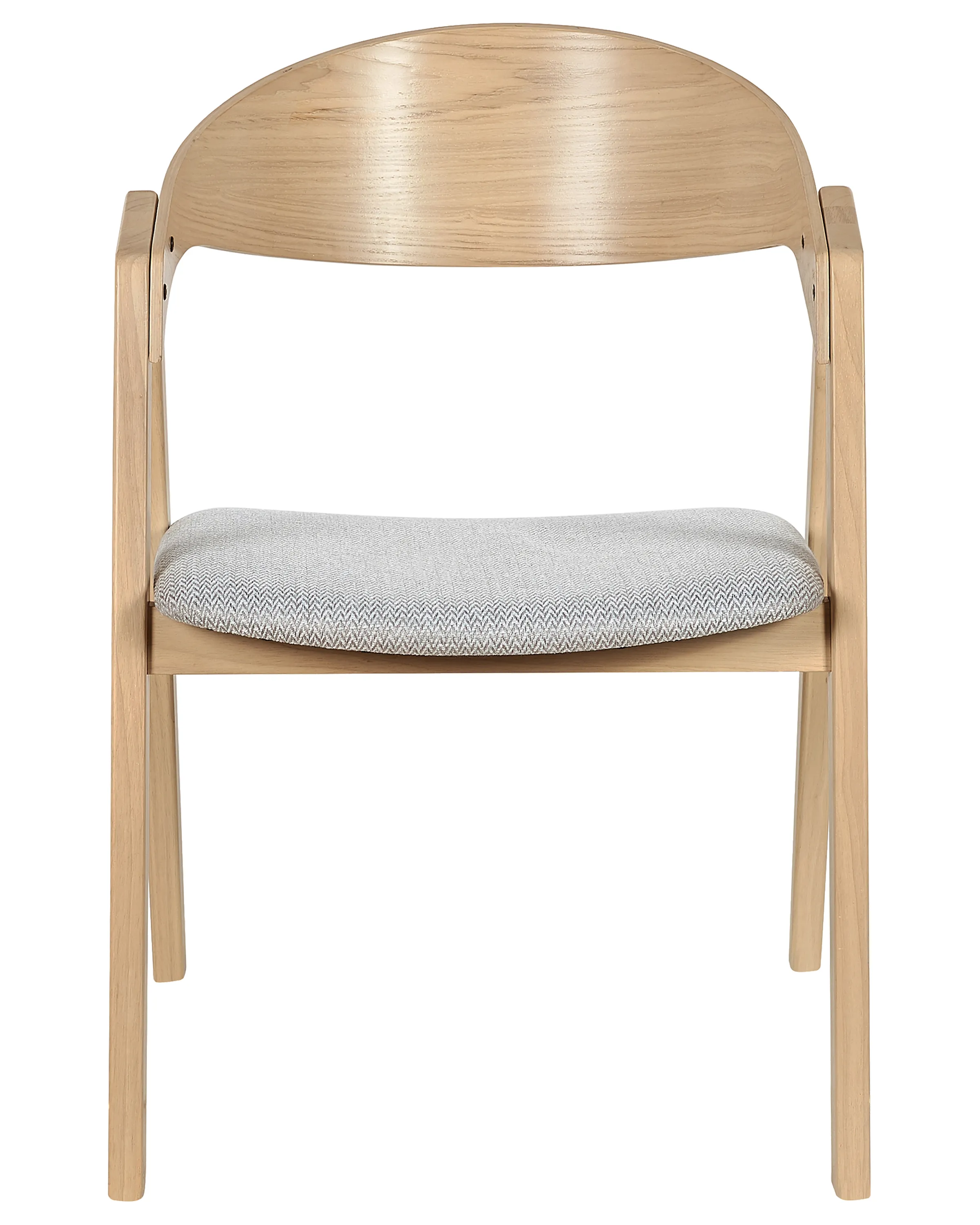 Set van 2 eetkamerstoelen YUBA Hout Lichtgrijs