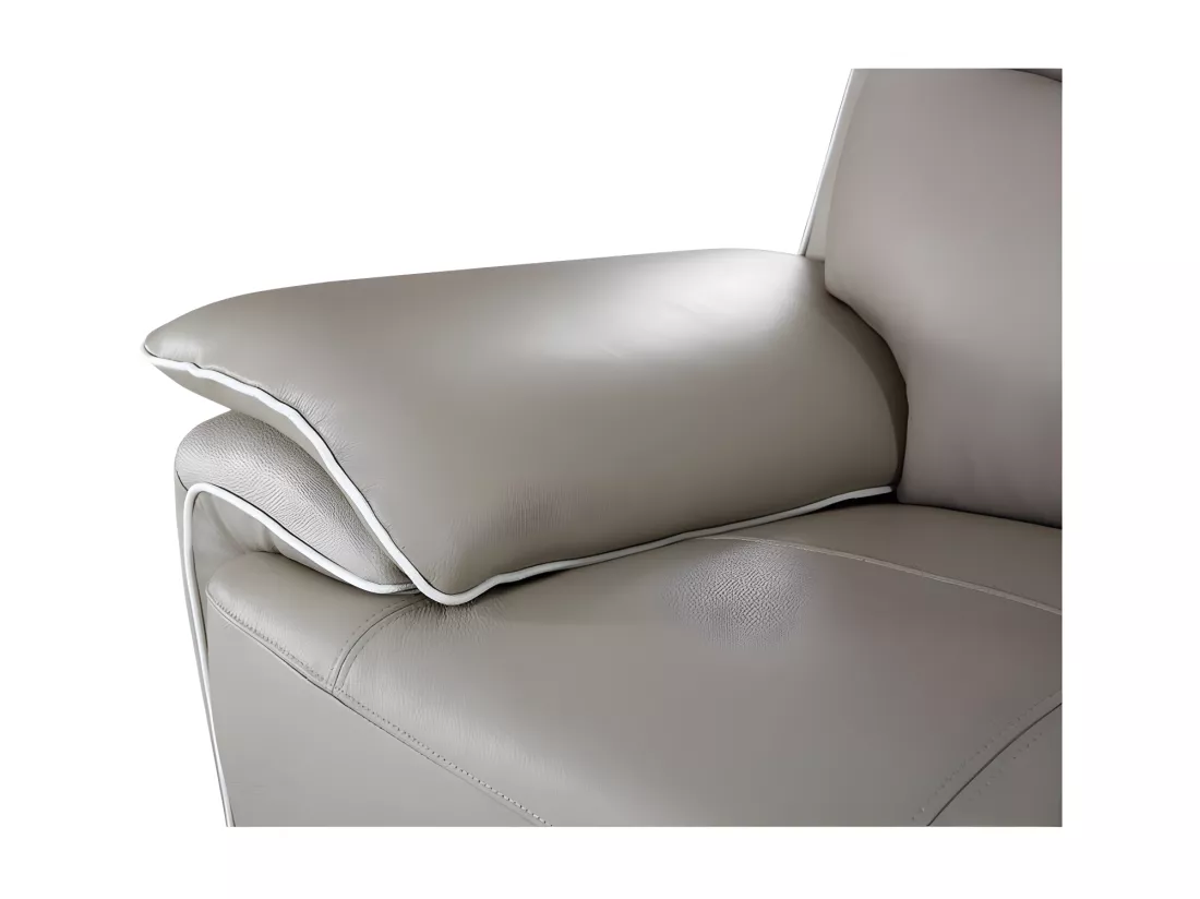 Fauteuil cuir Design MAEL Beige