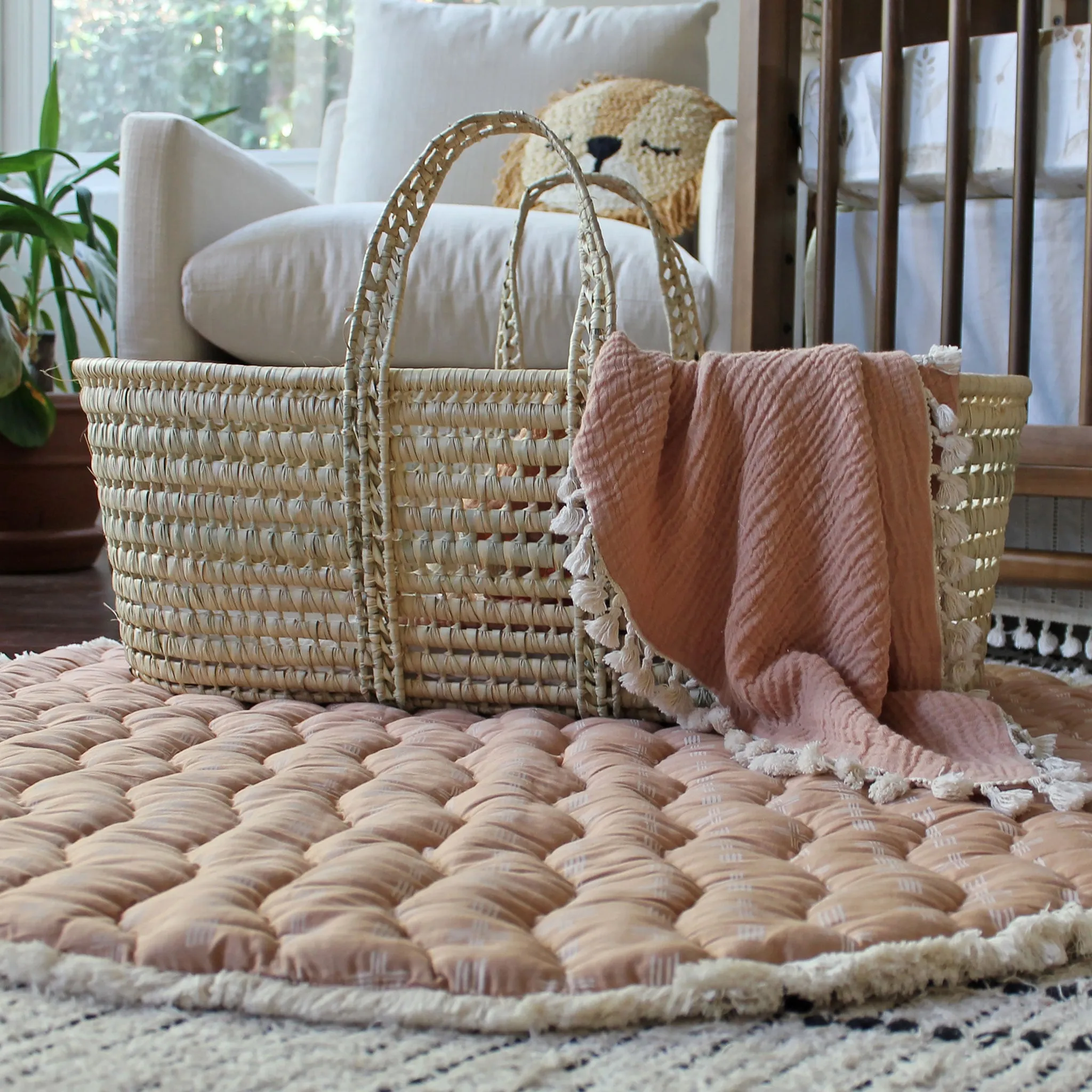 Crane Couverture Mousseline Rose