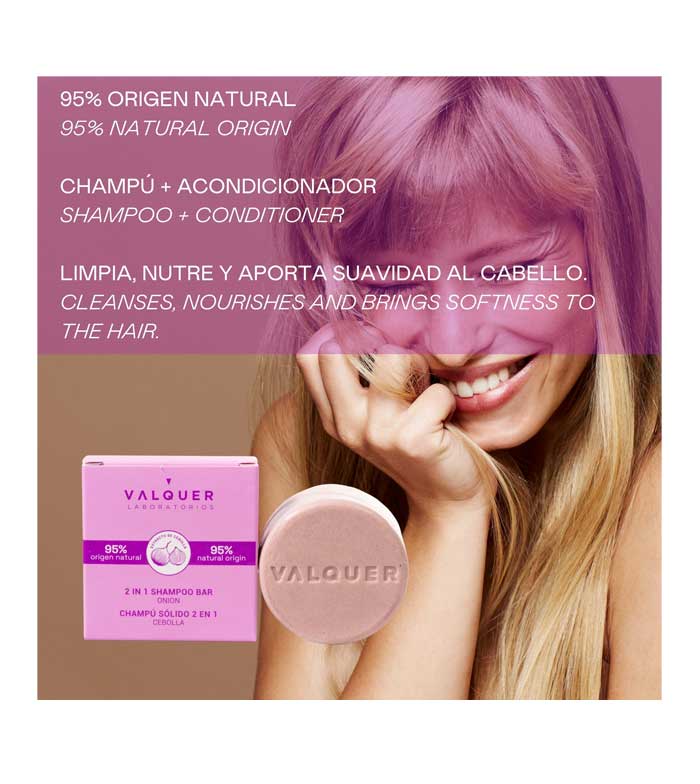 Valquer - Shampoo e Condicionador Sólido 2 em 1 - Cebola