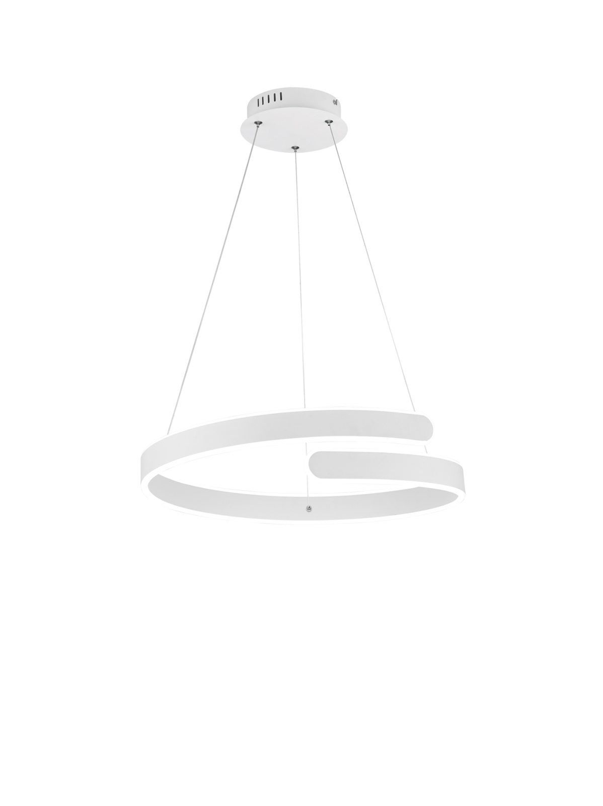 LED-Pendelleuchte - weiß matt - höhenverstellbar - 50 cm
