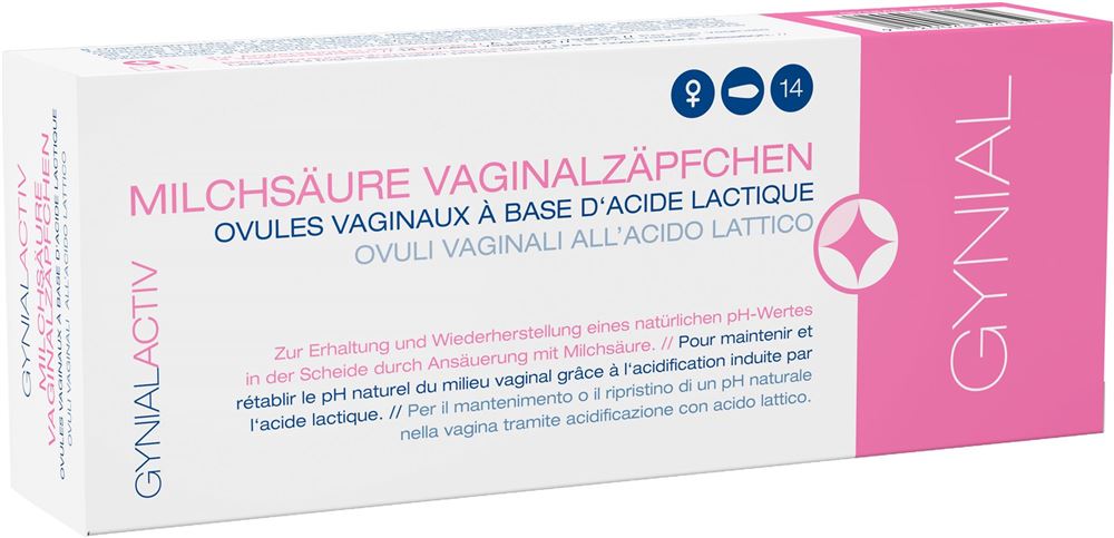 GYNIAL ACTIV Milchsäure Vaginalzäpfchen Vag Supp 14 Stk