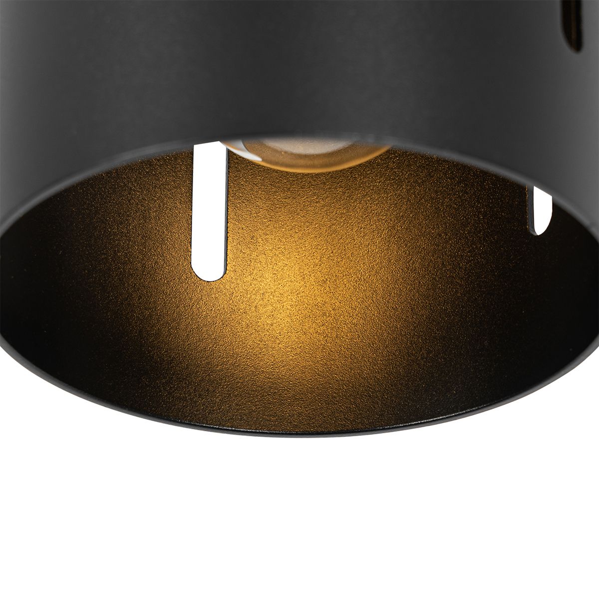 Design plafondlamp zwart met lichteffect - Yana