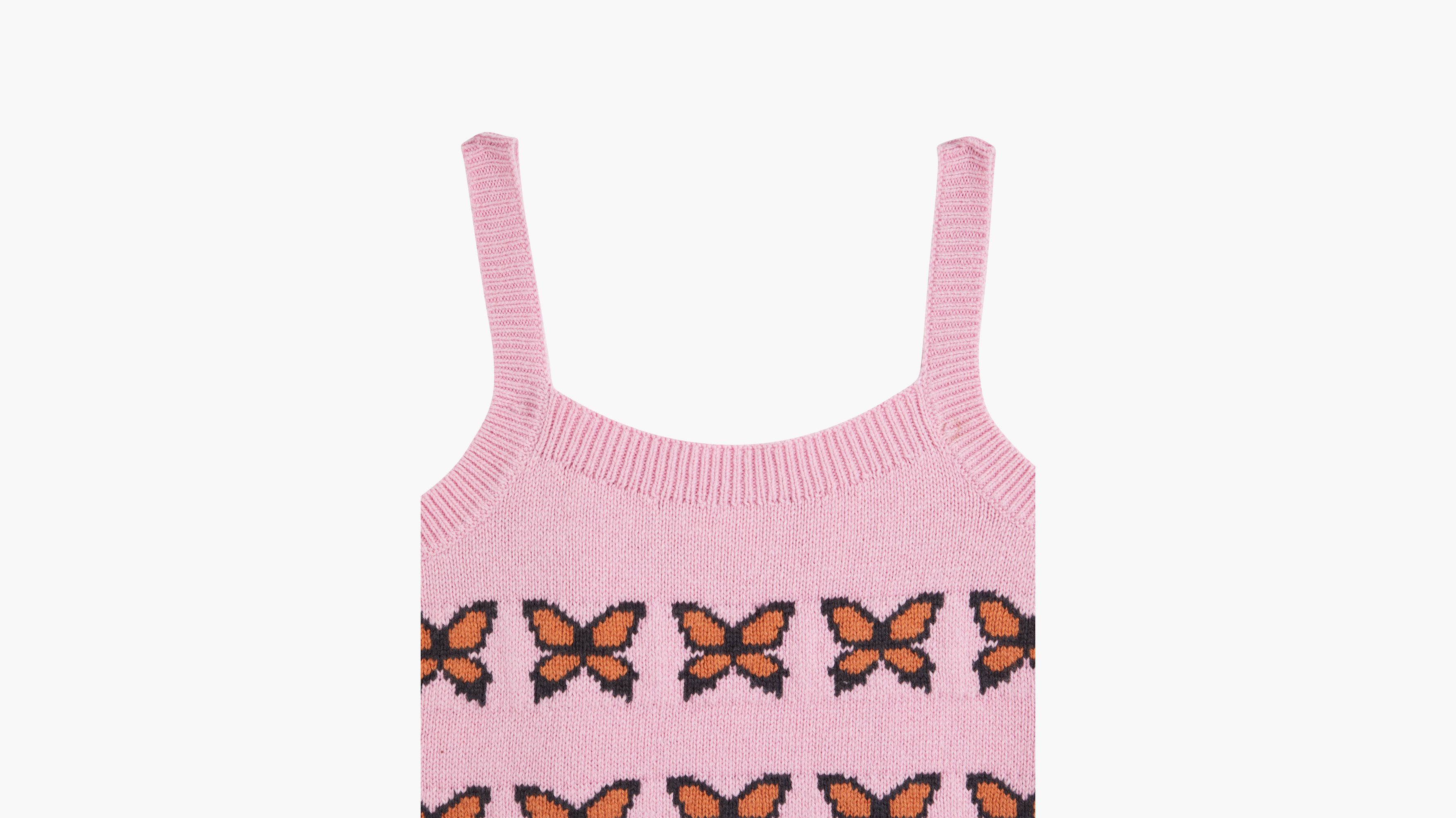 Pull-over débardeur Heaven - Butterflies Pink - Rose