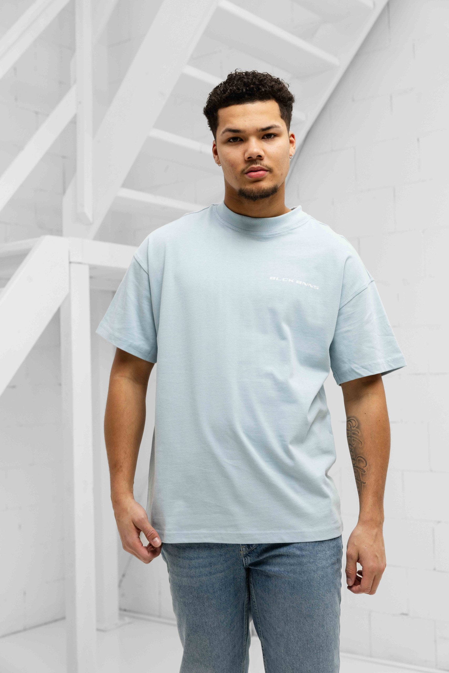 Black Bananas Nation T-Shirt Heren Blauw