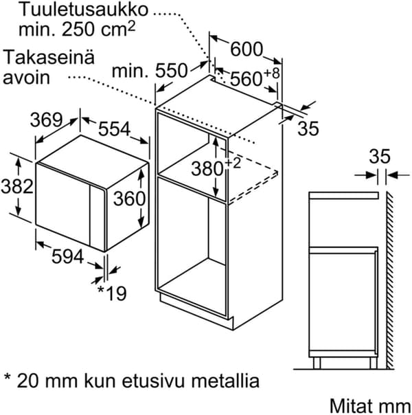 Bosch BFL554MB0 Serie 6 mikrobølgeovn, svart