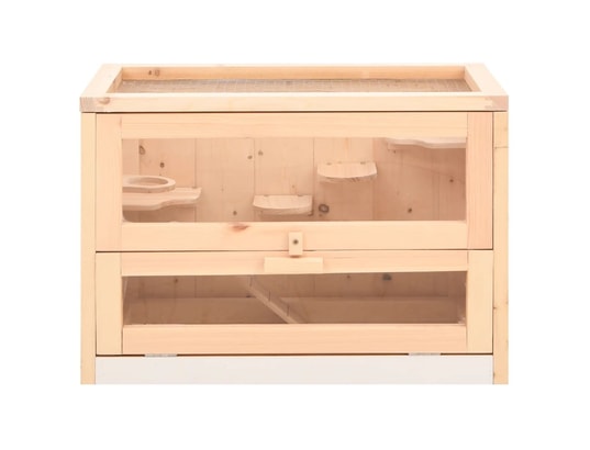VIDAXL - Cage à hamster 60x35,5x42 cm bois massif de sapin