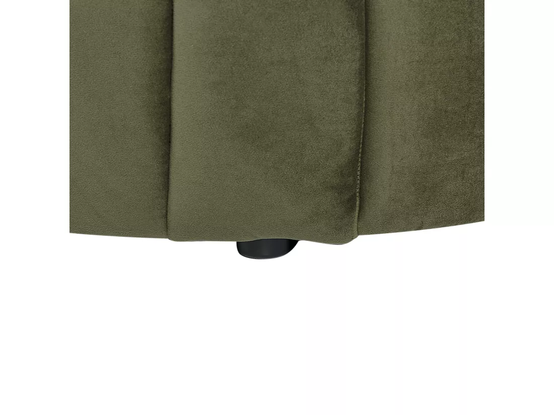 Canapé coquillage 3 places en velours vert foncé MALUNG