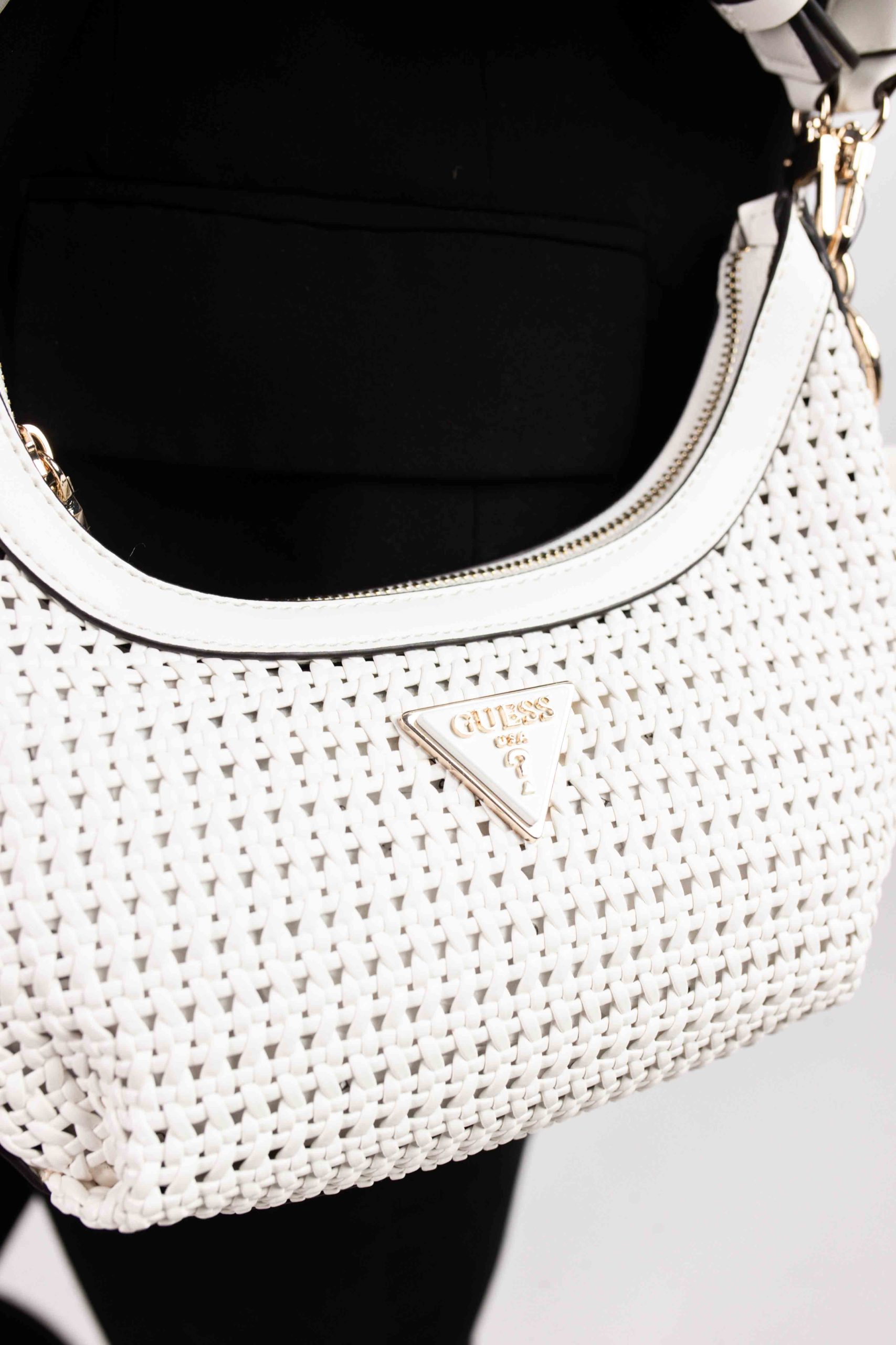 Guess Emelda Crossbody Top Zip Tas Dames Wit