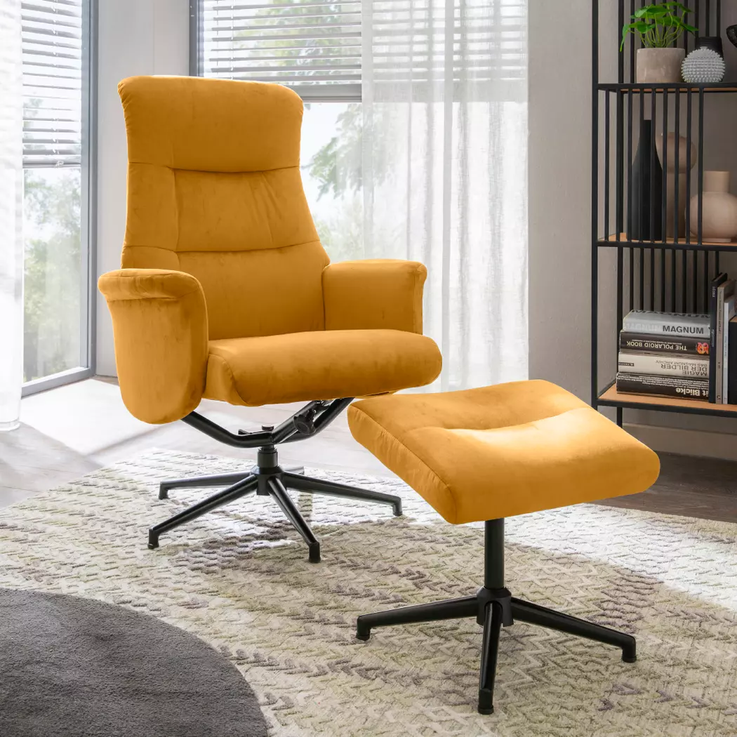 Sessel mit Hocker Roger