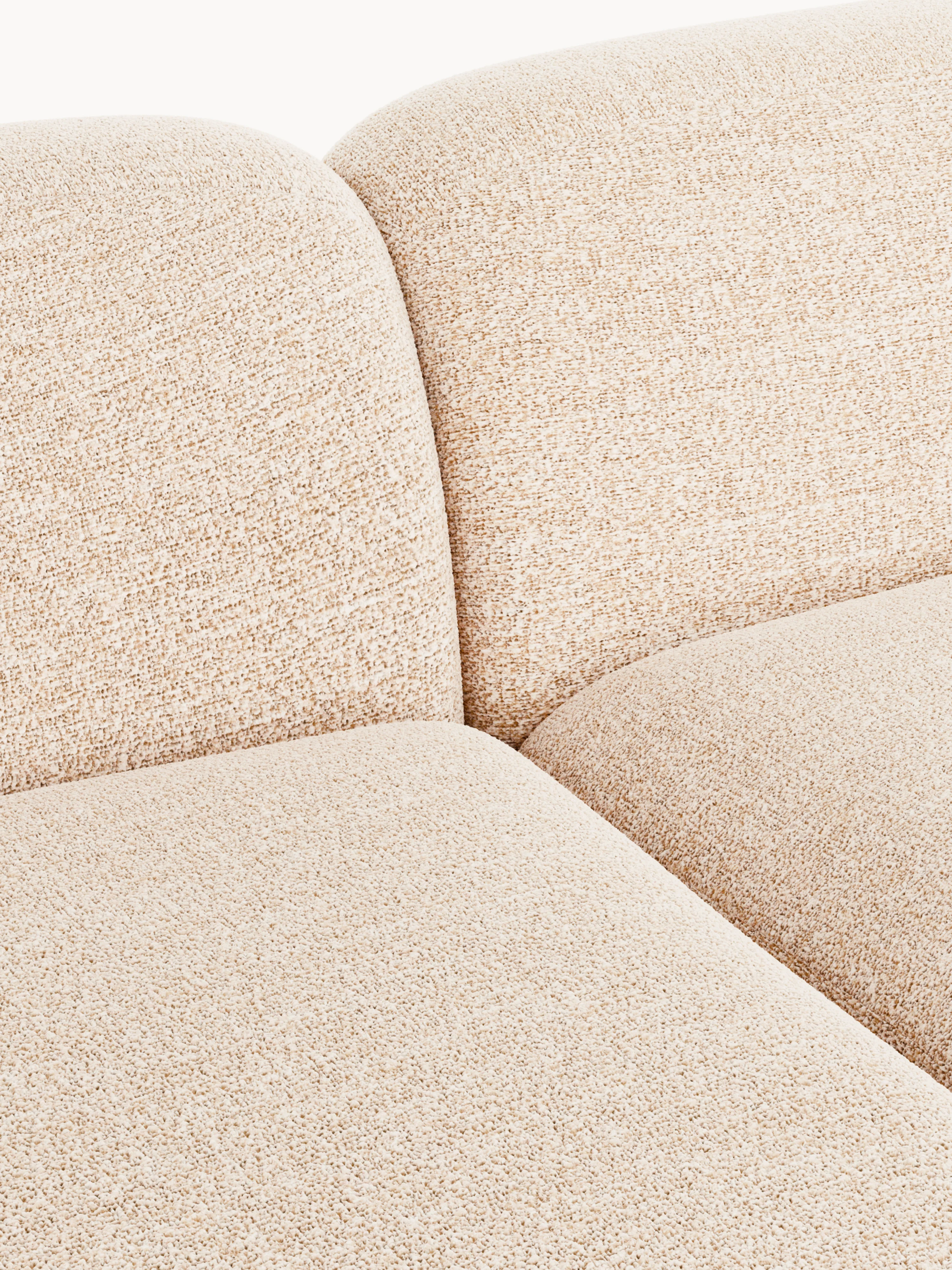 Modulaire bouclé hoekbank Wolke (4-zits) met chaise longue