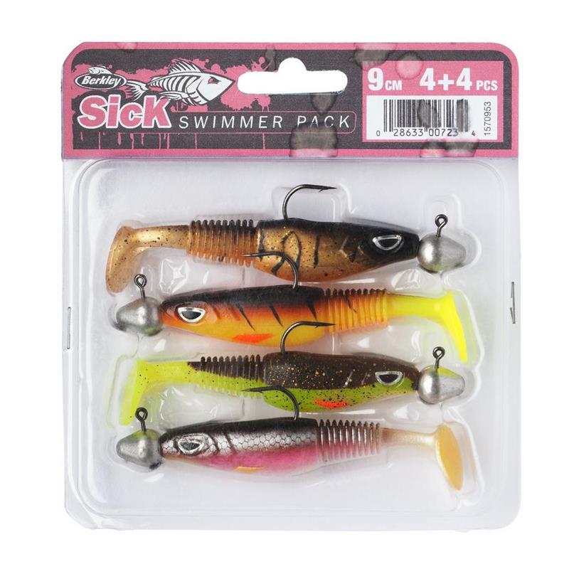 Kit Leurres Souples Armés Berkley Sick Swimmer Pack