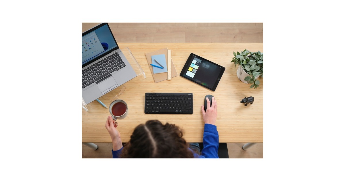 TrustLyra Compact draadloos toetsenbord  (Zwart, US lay-out, Scissor switches, 2,4 GHz USB, Bluetooth, 65%)