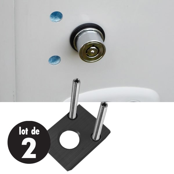 Lot de 2 Verrous IMC coffres intégrés noirs