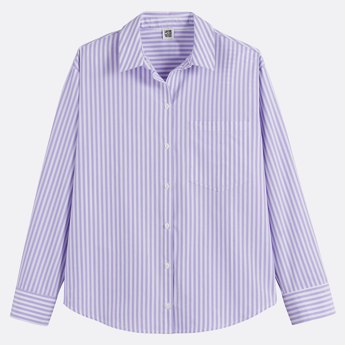 LA REDOUTE COLLECTIONS<br>Camisa listrada de algodão, Assinatura MARLÈNE