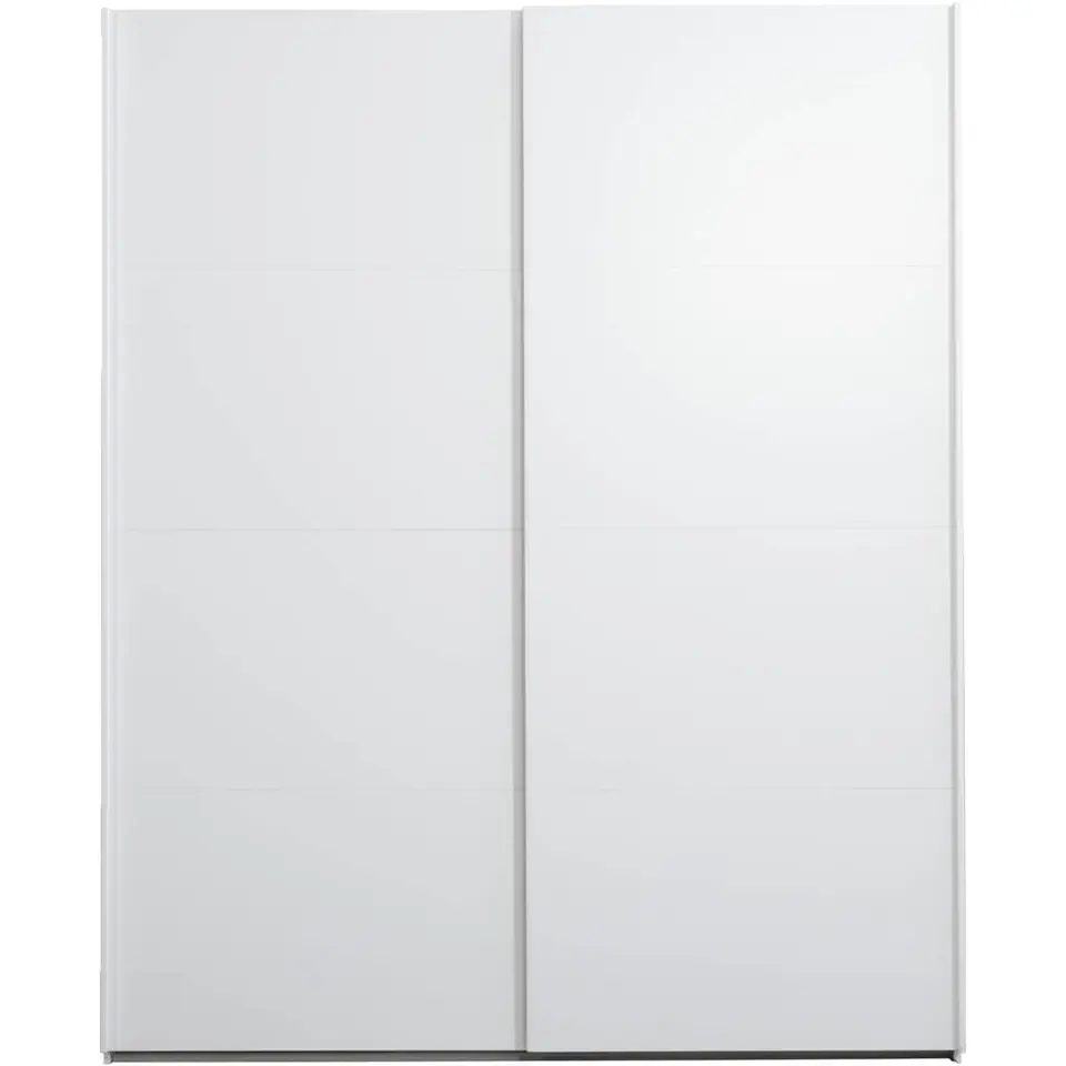 Schuifdeurkast Bergamo - wit - 221x178,5x66,6 cm