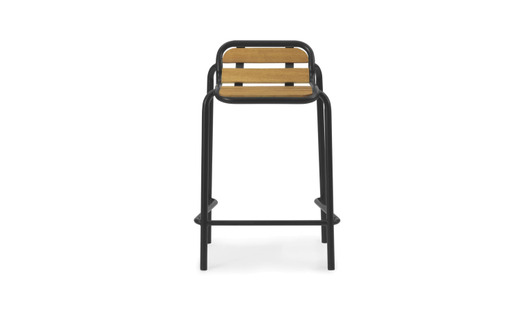 Normann Copenhagen Vig Wood barkruk 65 zwart