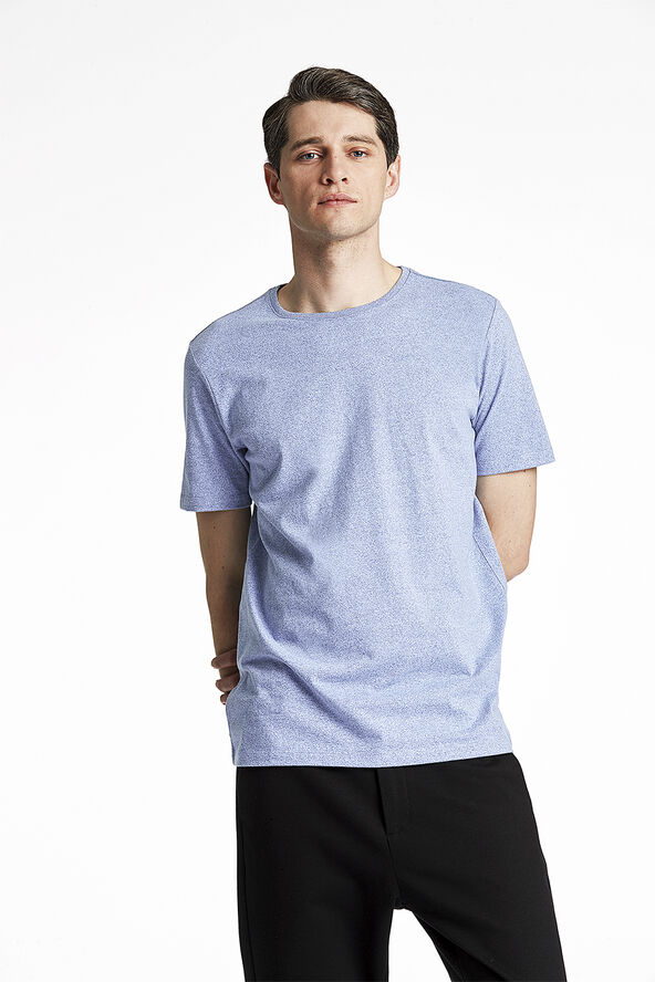 Lindbergh Mouliné o-neck tee S/S New dk blue mix