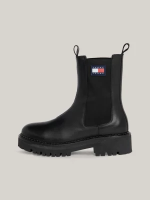 Botas Chelsea de plataforma com travas em couro urbano