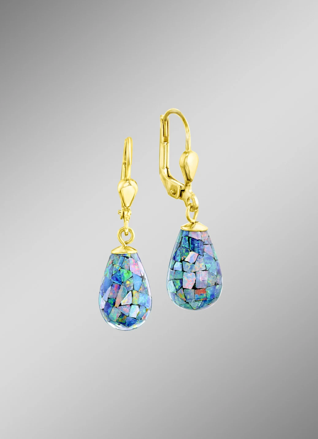 Ohrringe mit Mosaik-Opal