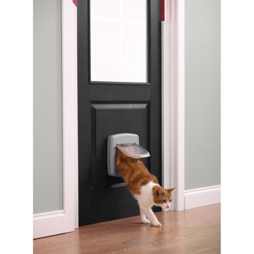 Porta para gatos manual Deluxe 340, cinza