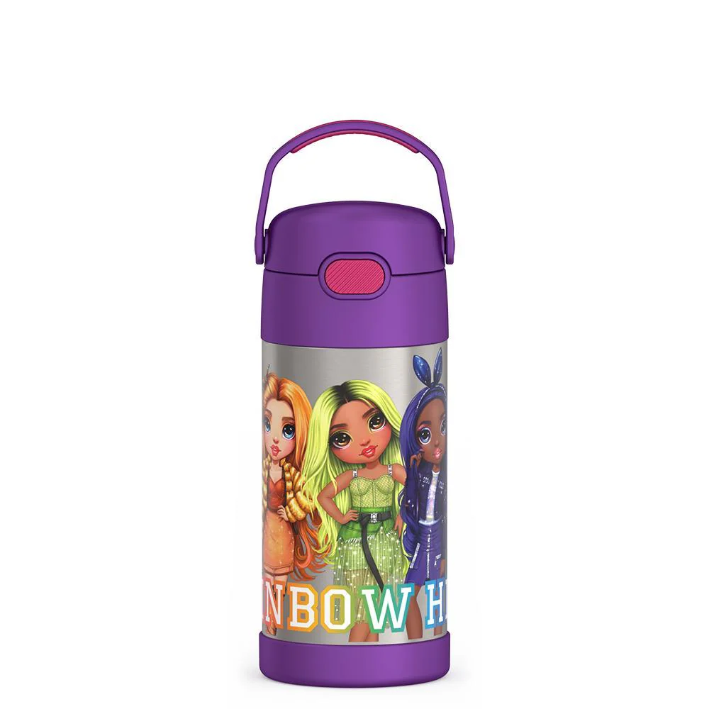 12oz FUNTAINER® WATER BOTTLE RAINBOW HIGH