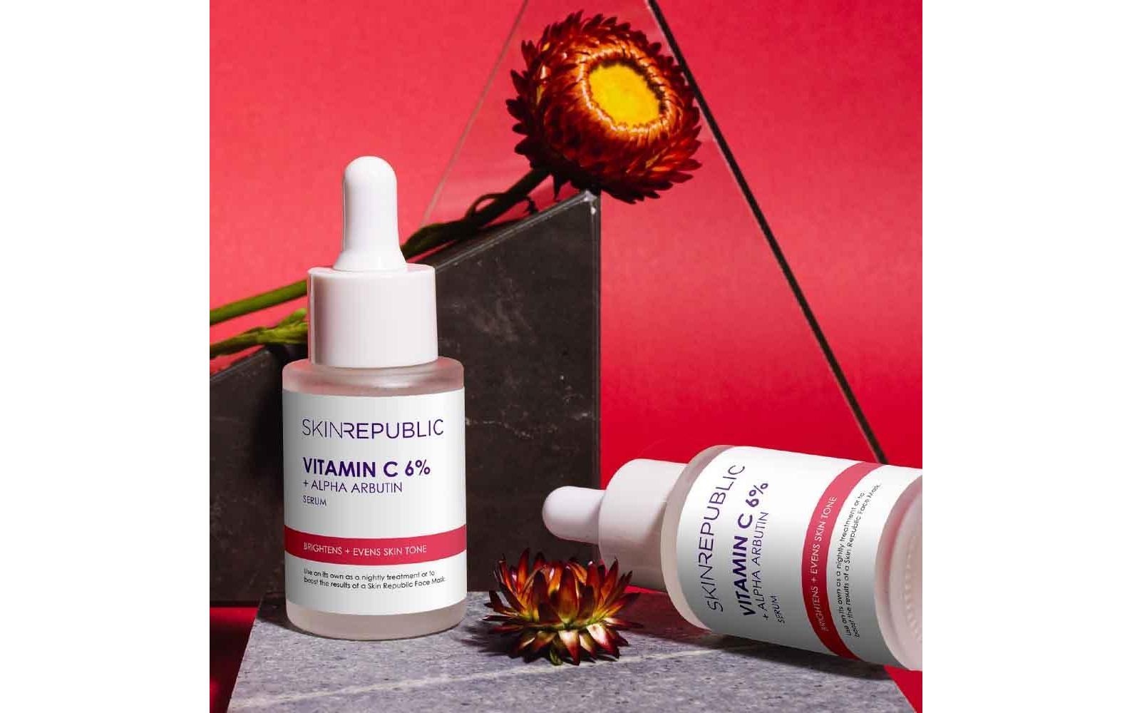 Gesichtsserum Vitamin C 6% 30 mlHautaufhellendes Serum zur Ausgleichung von Hyperpigmentierung