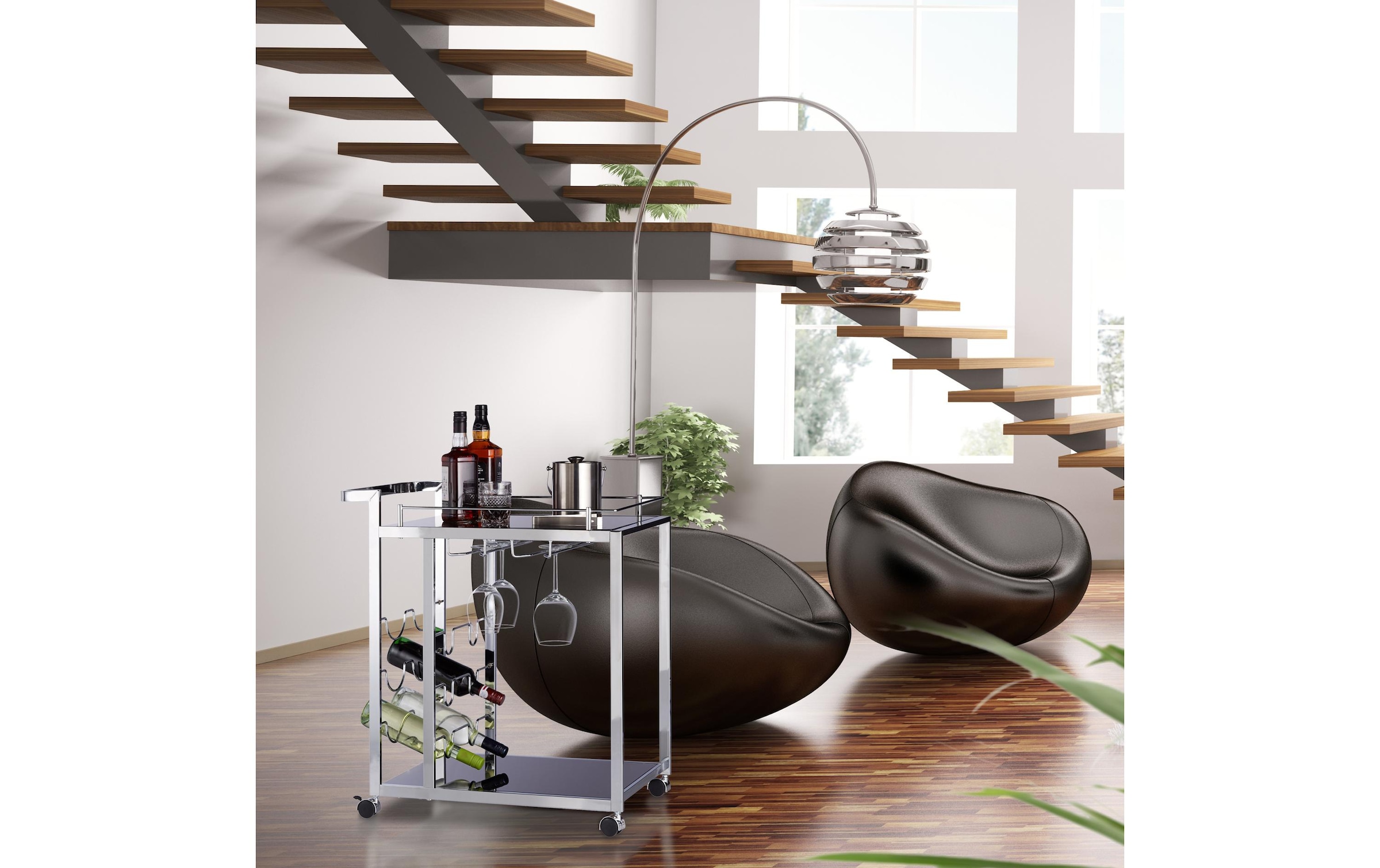 relaxdays Servierwagen »Baron 75 x 40 x 70 cm«