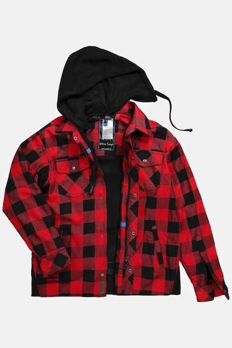 Motorrad-Jacke Lumberjack, Flanellhemd, ArmaProtect Einsätze