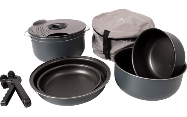 Bo-Camp Camping Topfset Aluminium mit Antihaftbeschichtung 7-tlg.
