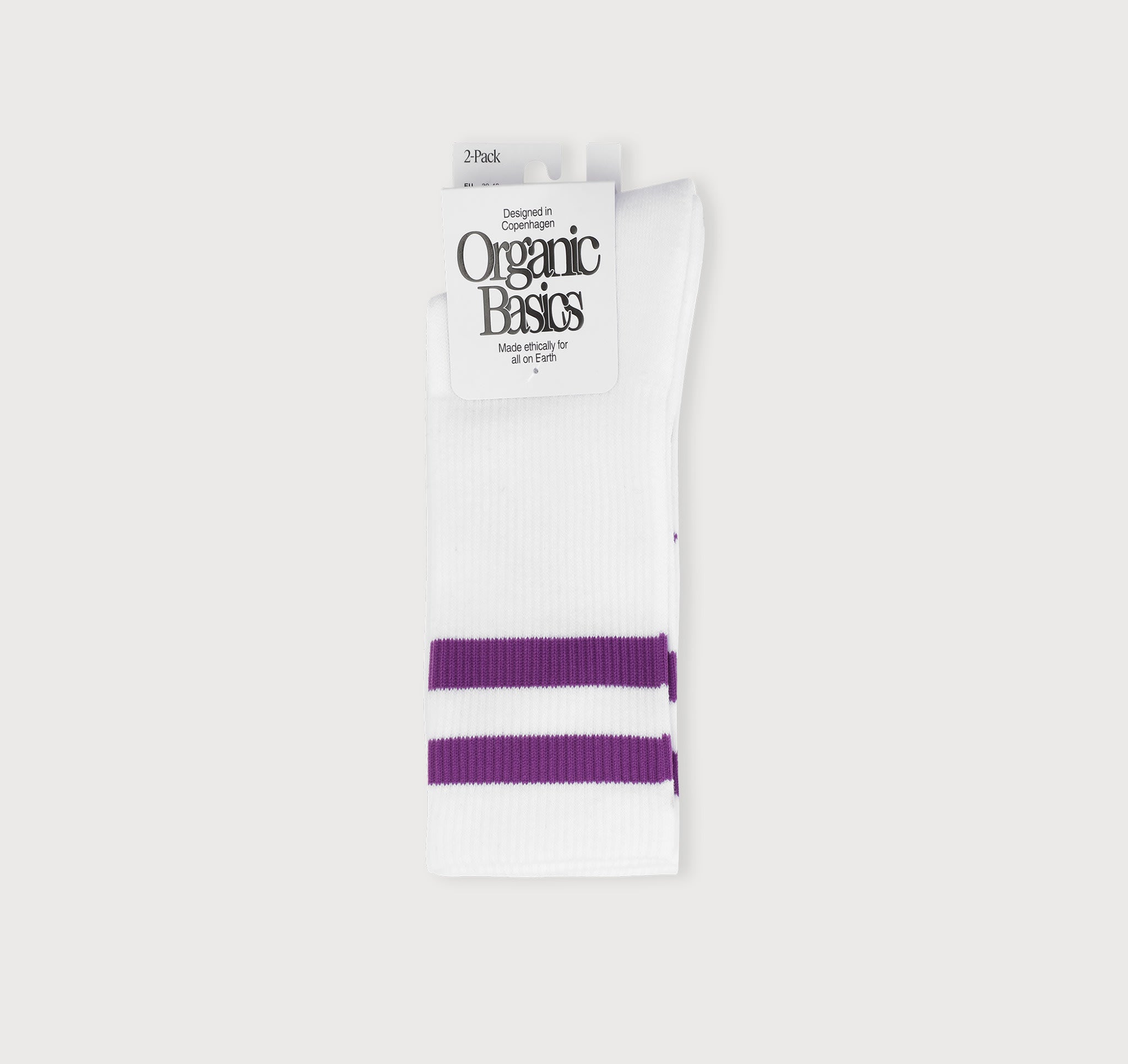 COTTON<br>Core Stripe Crew Socks 2-pack