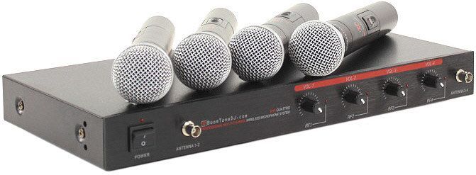Boomtone DJ Quattro M GR3 draadloos 4 kanaals microfoon systeem