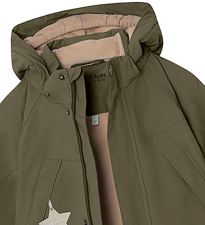 Mini A Ture Vinterjakke - Valonso Fleece - Olive Night
