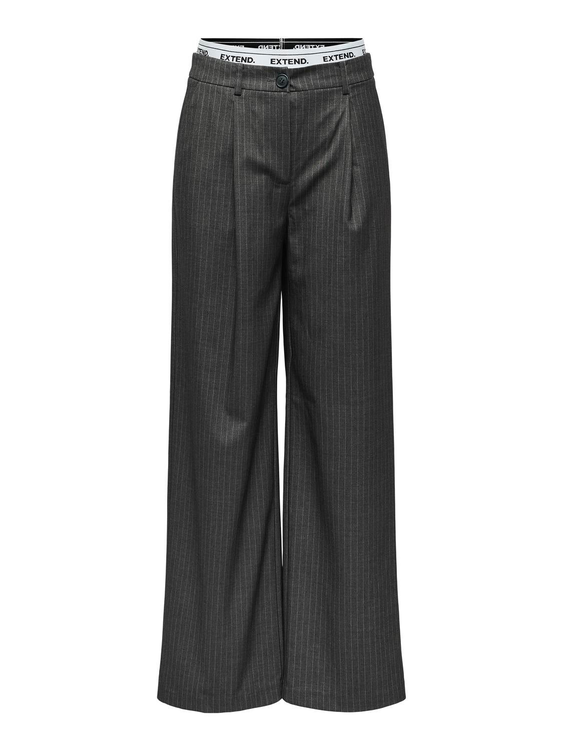 ONLNOELIA Mittlere Taille Weiter Beinschnitt Anzughose Dark Grey Melange