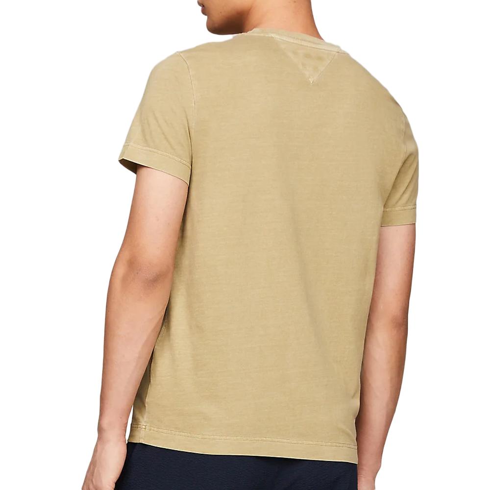 Tommy Hilfiger T-shirt Kaki Homme Tommy Hilfiger Garment Dye Chest