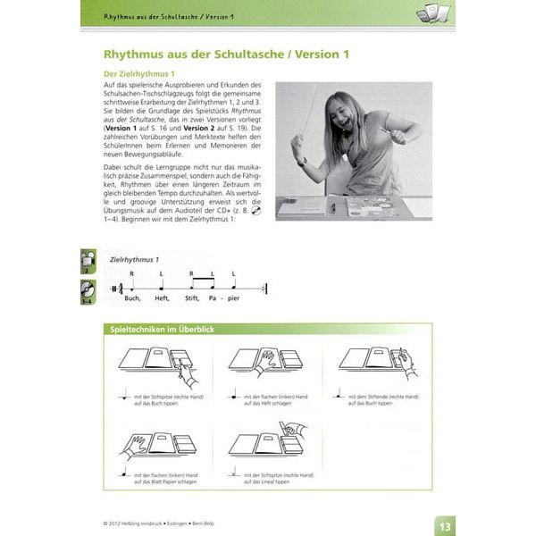 Helbling Verlag Rhythmus aus der Schultasche