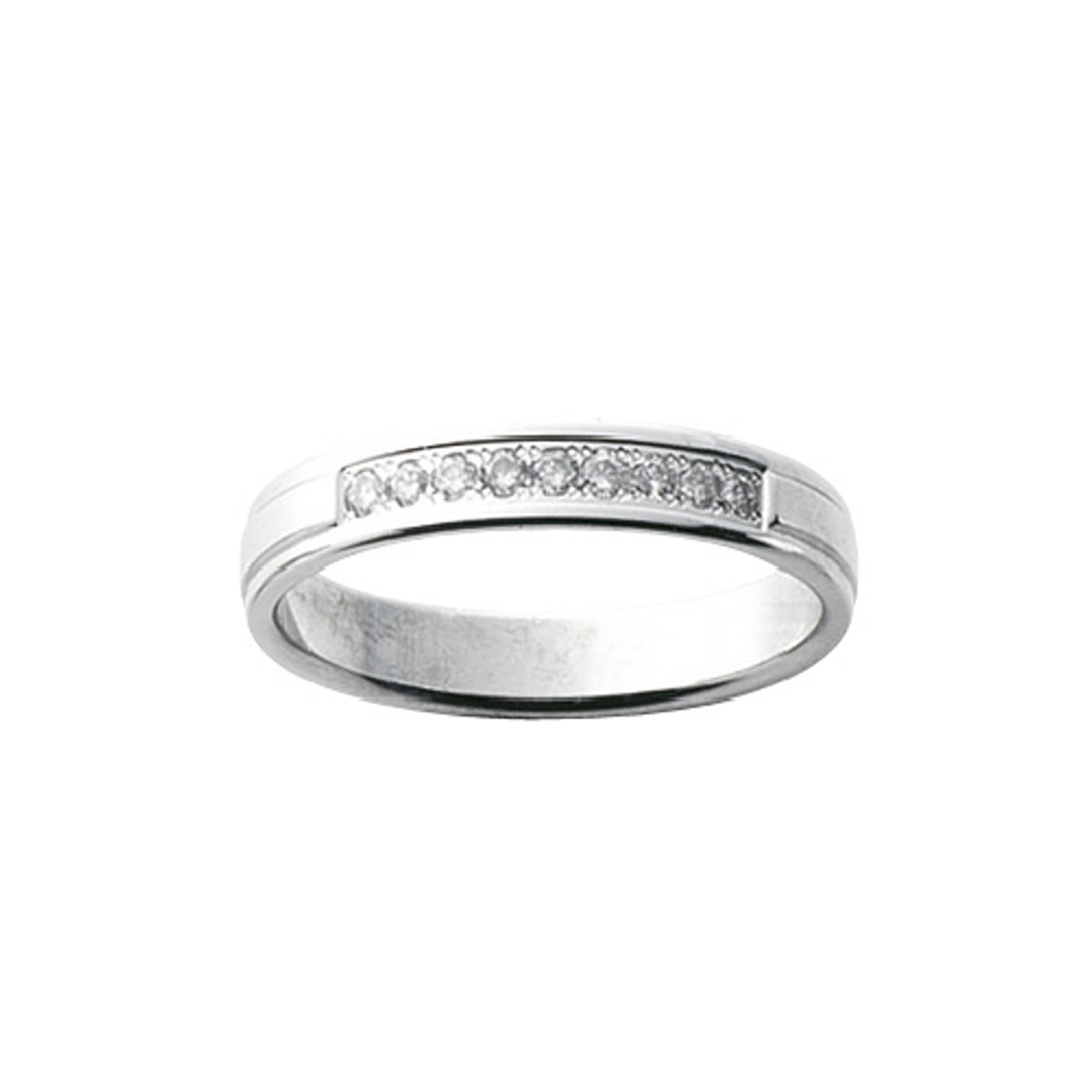 Alliance or blanc 750 diamants 0.15 ct