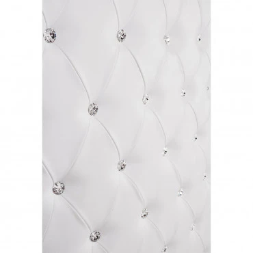 Caisse OBSESSION II Matelassée Cristaux Swarovski Structure Blanc Glos