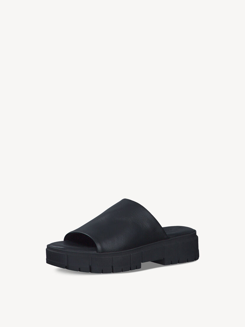Leren Slipper - zwart