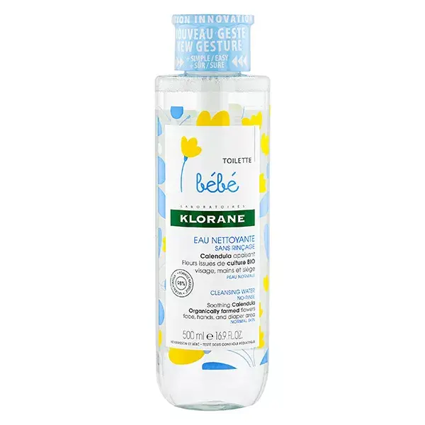 Água de Limpeza Sem Enxágue Klorane Baby Calendula 500ml