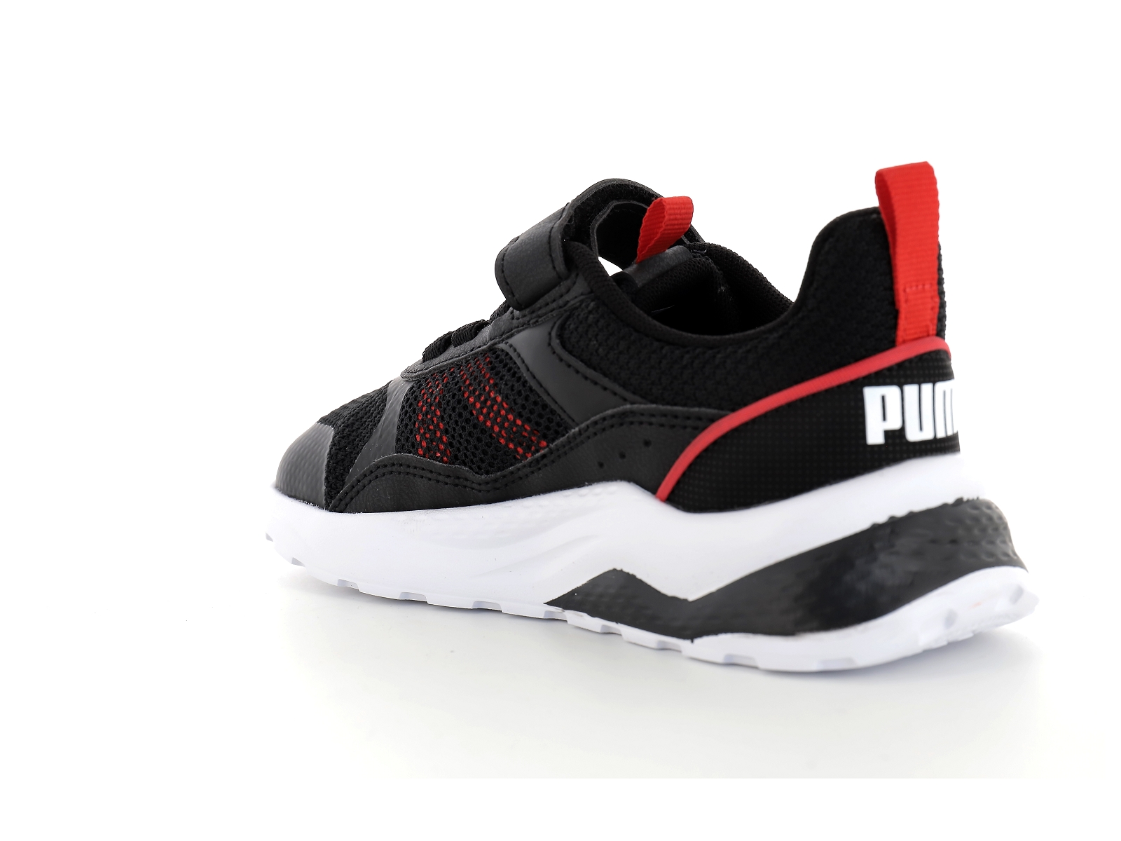 Puma-390842 Matières combinées Noir Rouge