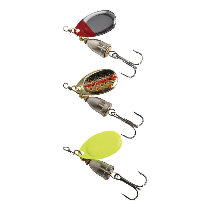 Spinnersett 3 deler 6 cm 7 g