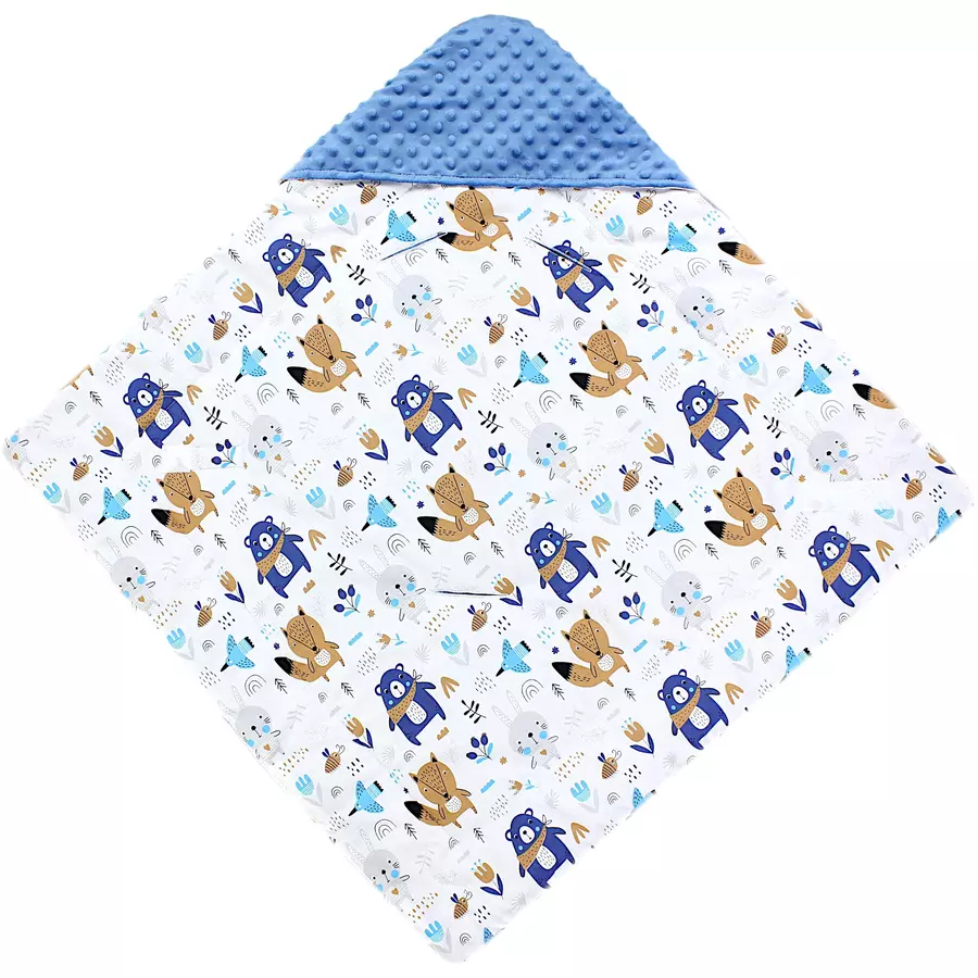 TupTam Baby Winter Einschlagdecke für Babyschale Wattiert black denim