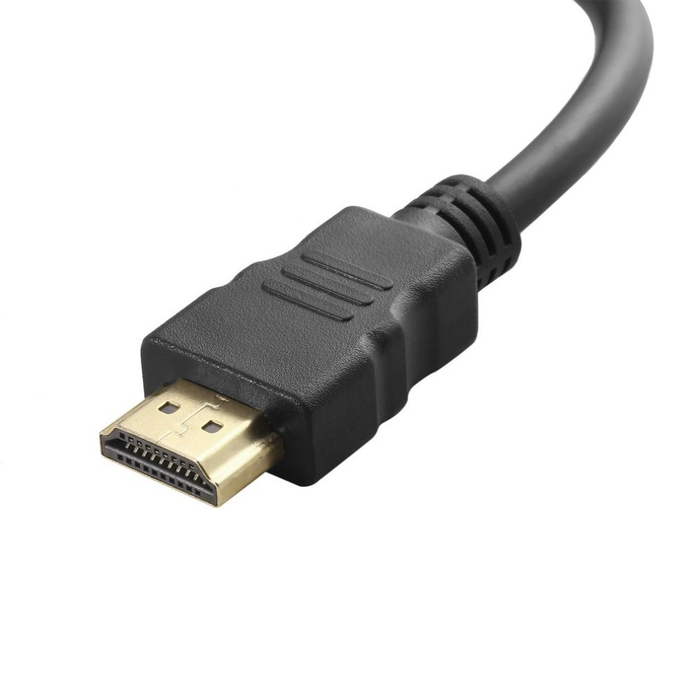 (15cm) HDMI auf VGA Adapter 1080p FullHD - Schwarz