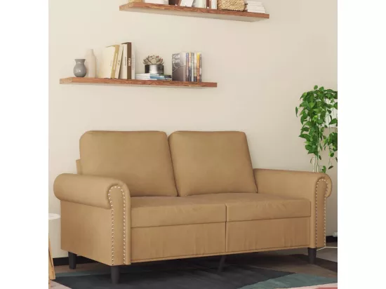 Canapé à 2 places Marron 120 cm Velours