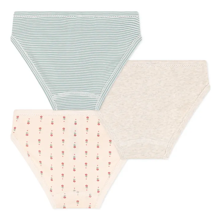 Petit Bateau Lot 3 Culottes Fleurs | Beige